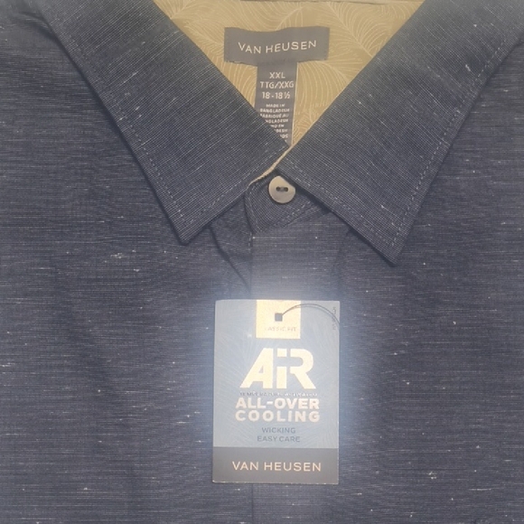 Van Heusen Men's Dark Blue Casual Shirt - Picture 2 of 5